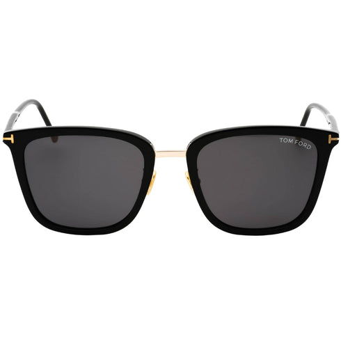 Tom Ford Asian Fit Smoke Grey Lens Shiny Black Sunglasses FT0949-D 01A